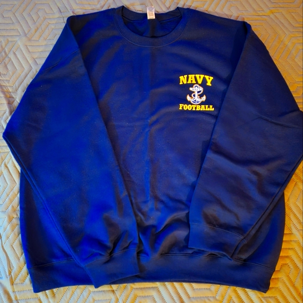 Navy Football XL Sweatshirt Never Worn